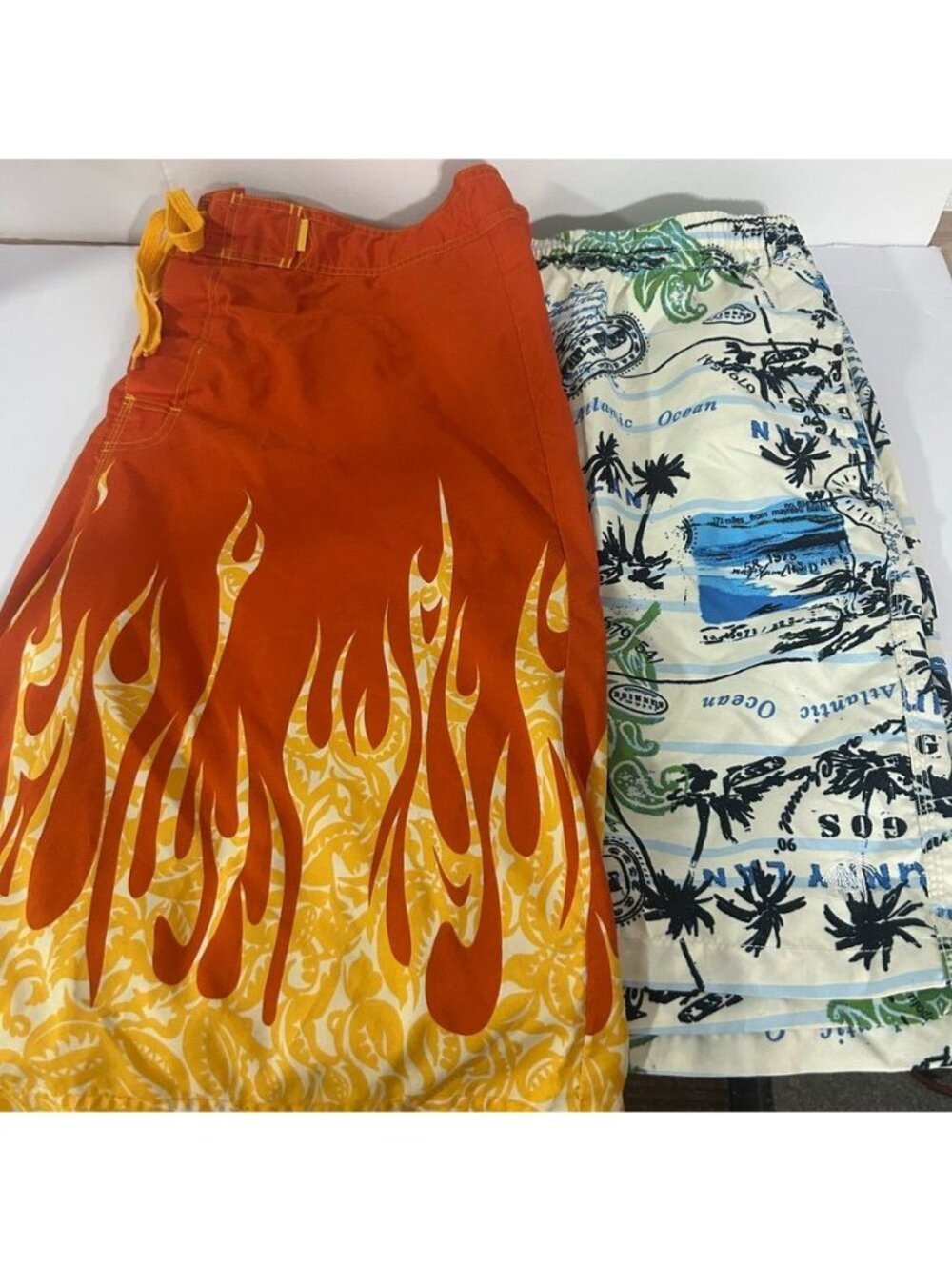 Mens Swim Board Shorts Set of 2 Arizona Jean/Carribean Joe Drawstring Size XL